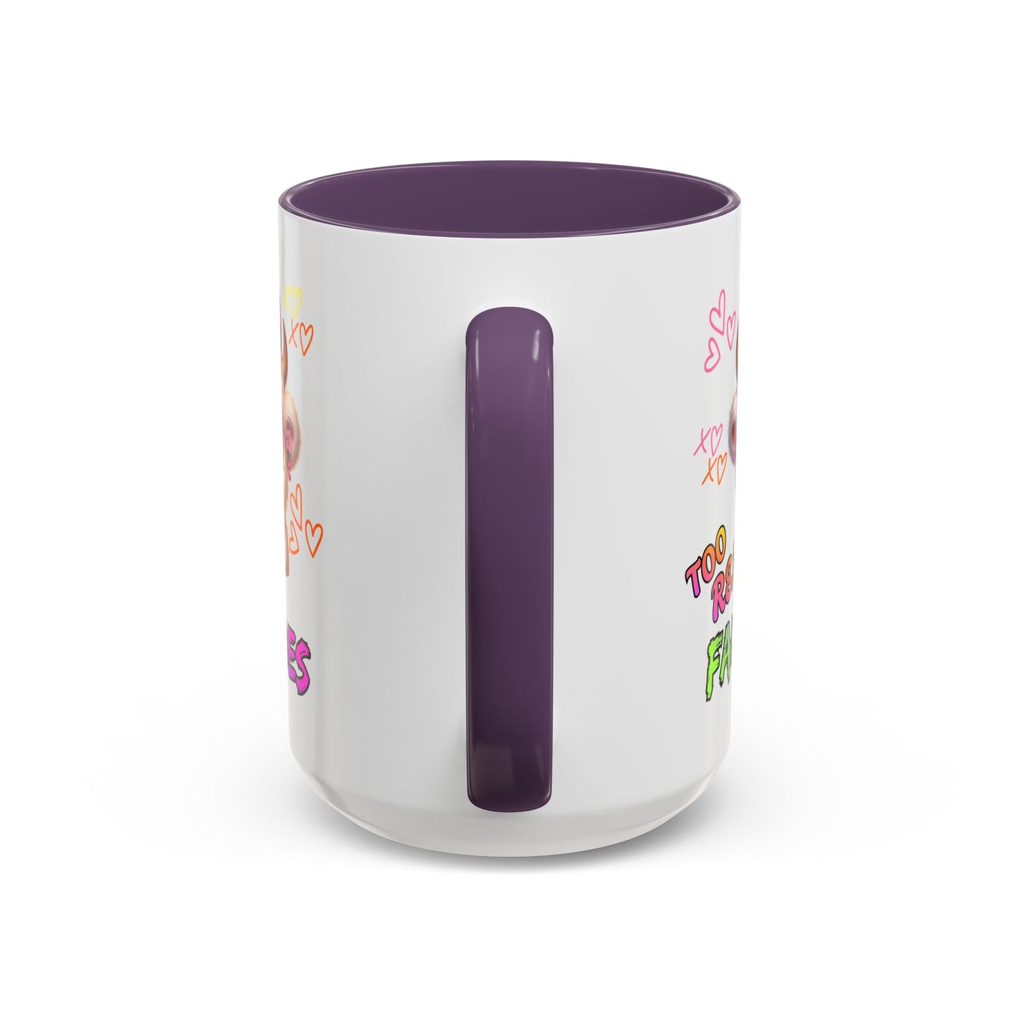 Coffee Mug — "Too Real for Fake Vibes" Cute Winking Cow Accent Mug (11/15oz)