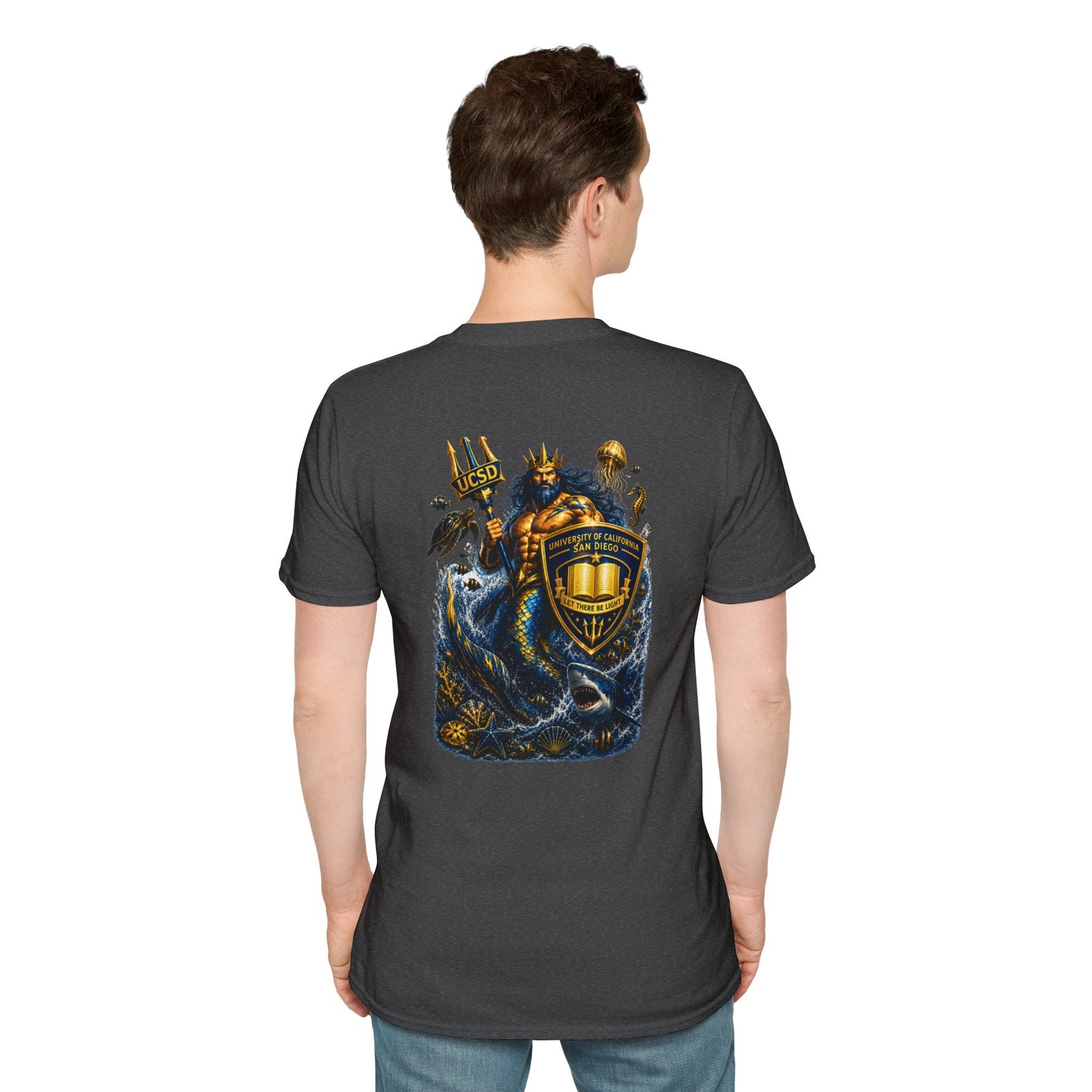 Neptune Crest T-Shirt — Nautical King Shield Graphic Tee