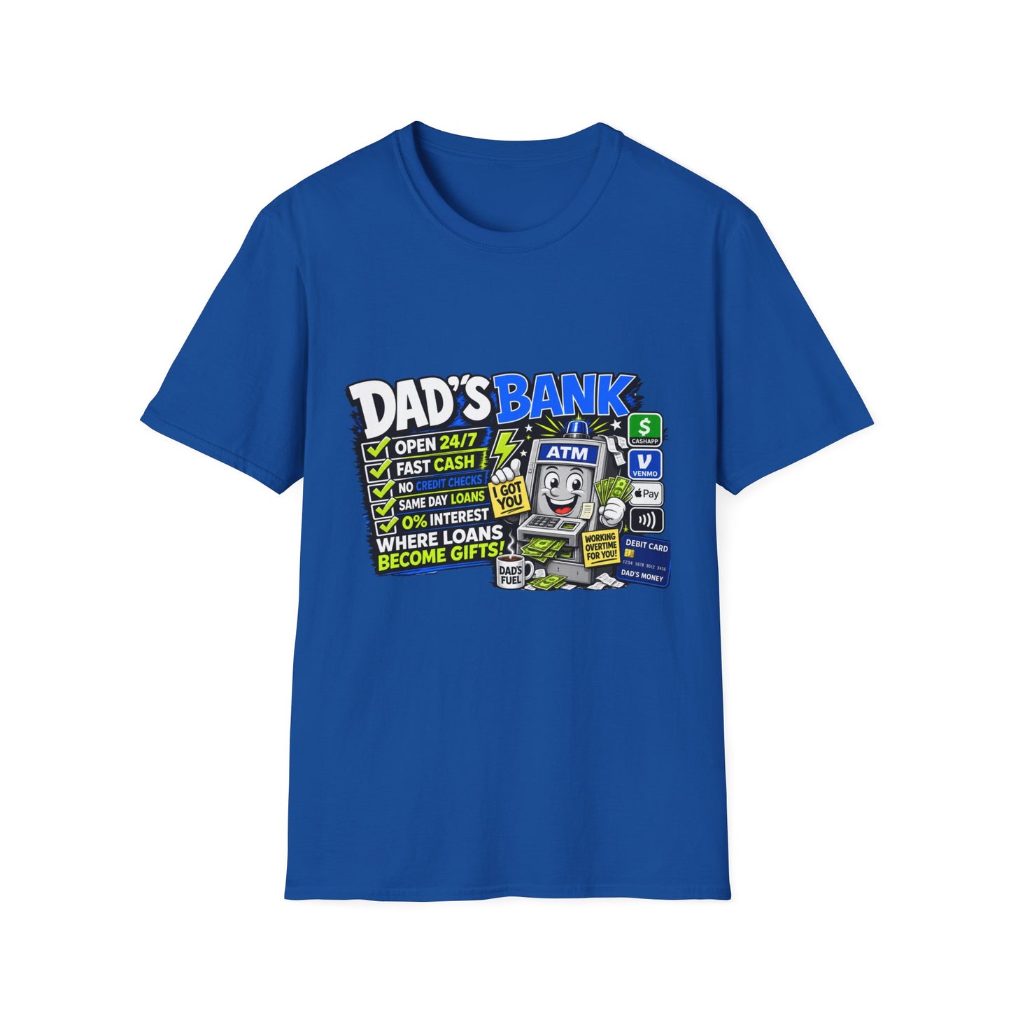 Dad's Bank T-Shirt — Funny Father's Day ATM Cash Joke Tee