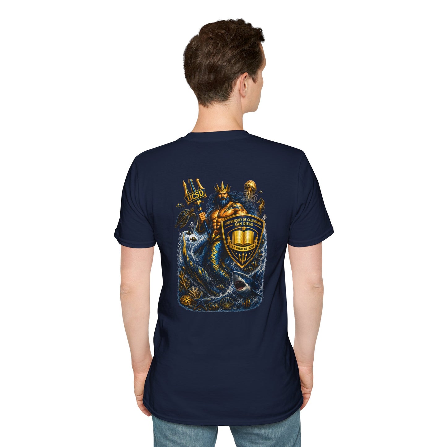 Neptune Crest T-Shirt — Nautical King Shield Graphic Tee