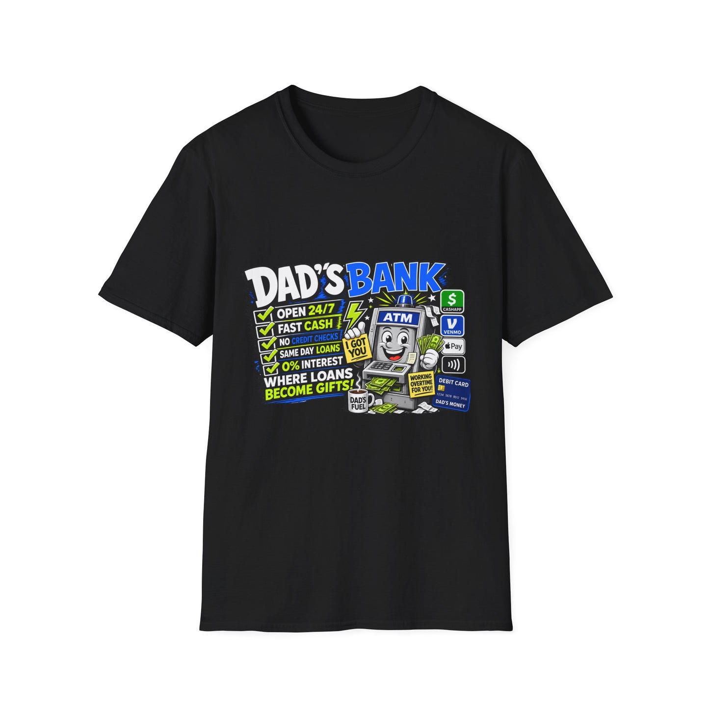 Dad's Bank T-Shirt — Funny Father's Day ATM Cash Joke Tee