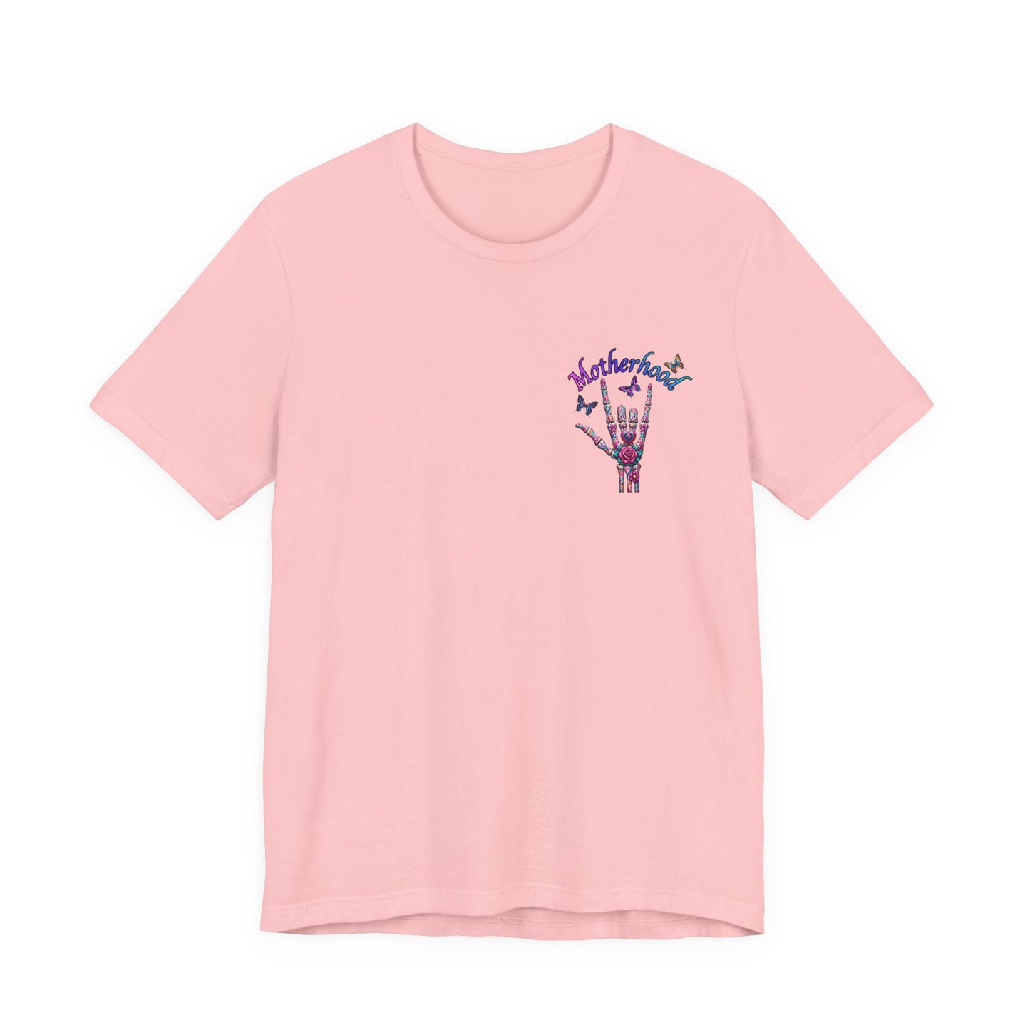 Motherhood T-Shirt — 'Motherhood Is My Superpower' Sugar Skull Mom Graphic Tee