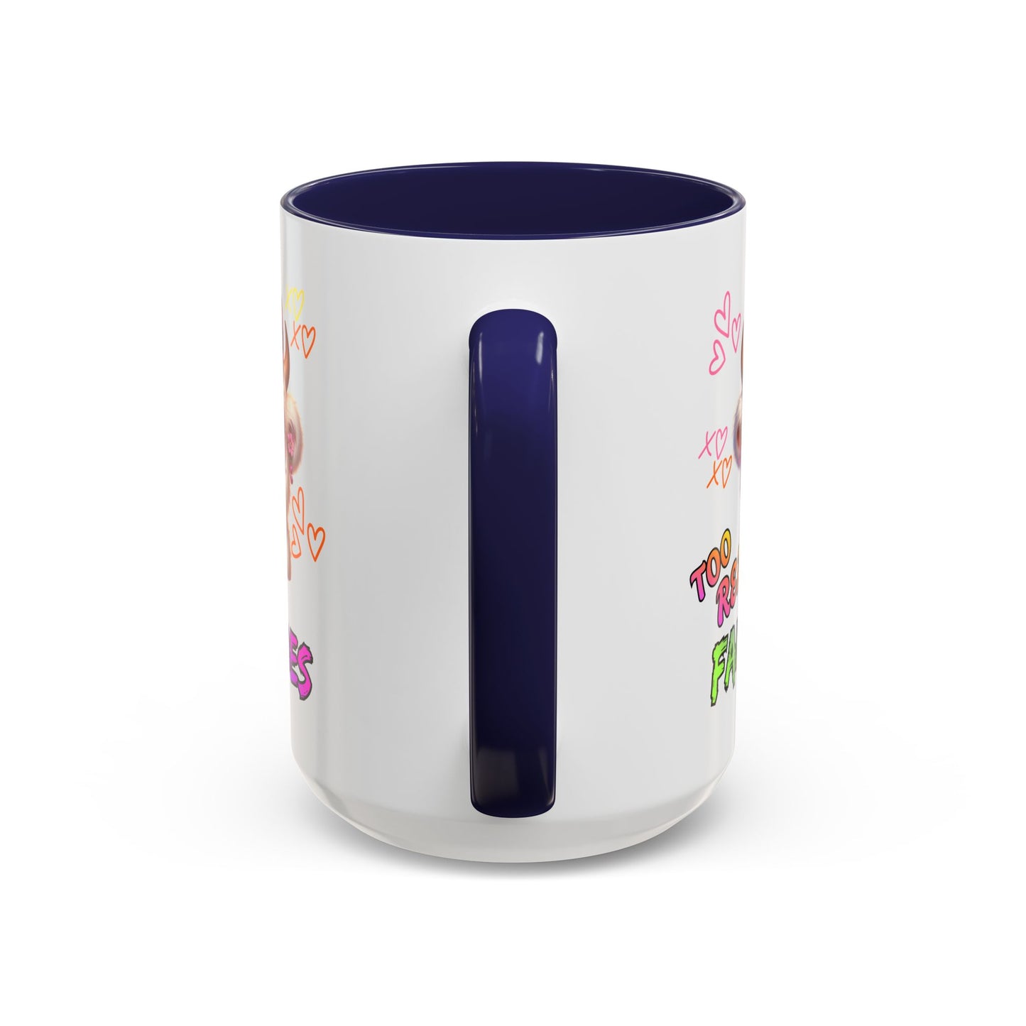 Coffee Mug — "Too Real for Fake Vibes" Cute Winking Cow Accent Mug (11/15oz)