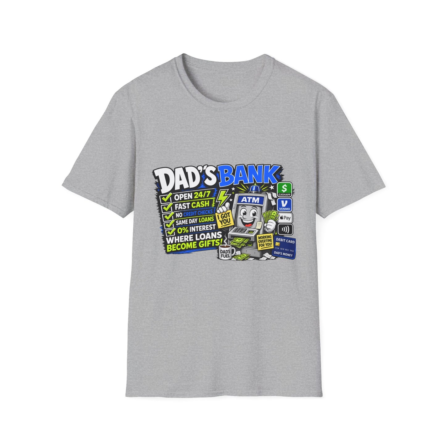 Dad's Bank T-Shirt — Funny Father's Day ATM Cash Joke Tee