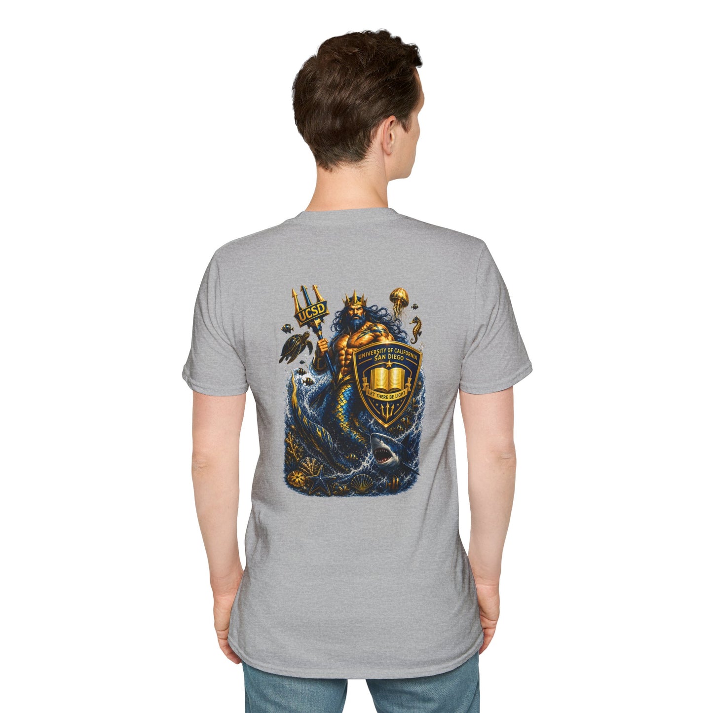 Neptune Crest T-Shirt — Nautical King Shield Graphic Tee