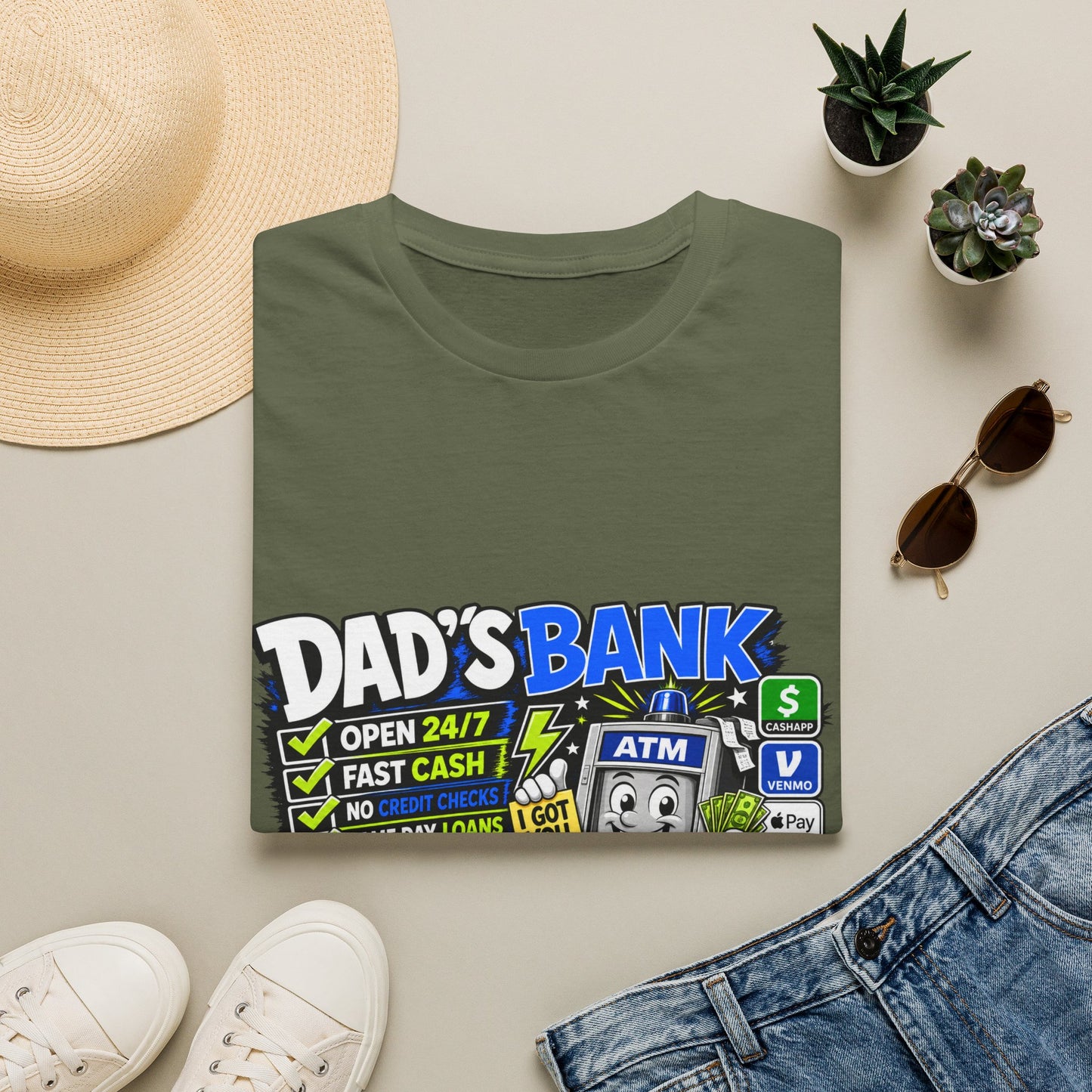 Dad's Bank T-Shirt — Funny Father's Day ATM Cash Joke Tee