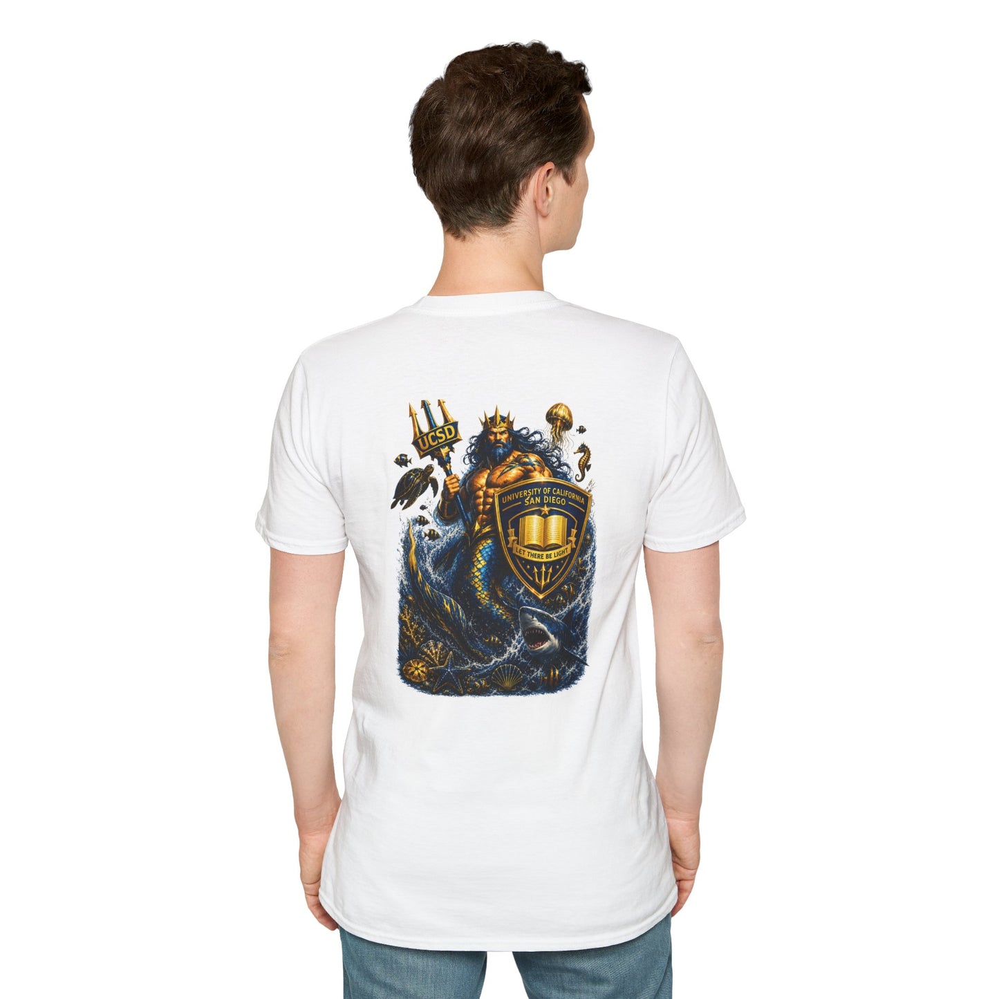 Neptune Crest T-Shirt — Nautical King Shield Graphic Tee