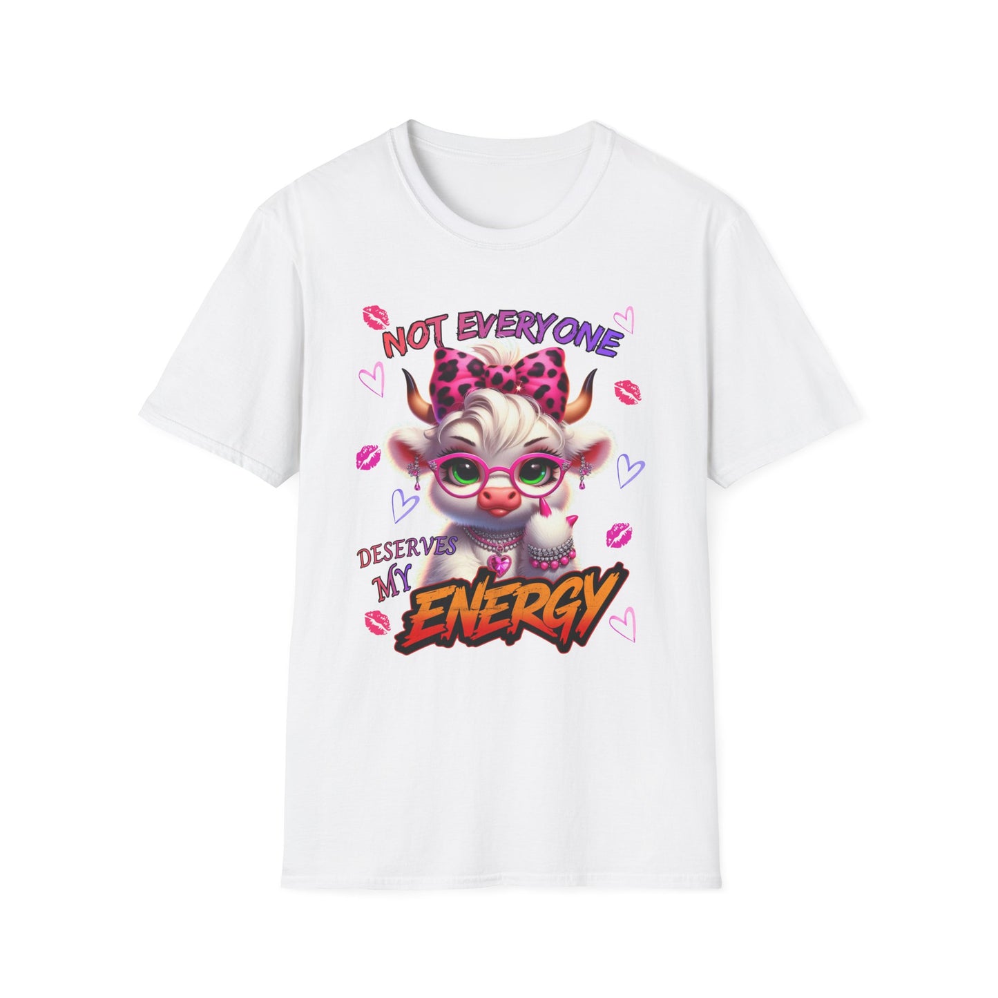 T-Shirt — "Not Everyone Deserves My Energy" Cute Devil Cat Graphic Tee