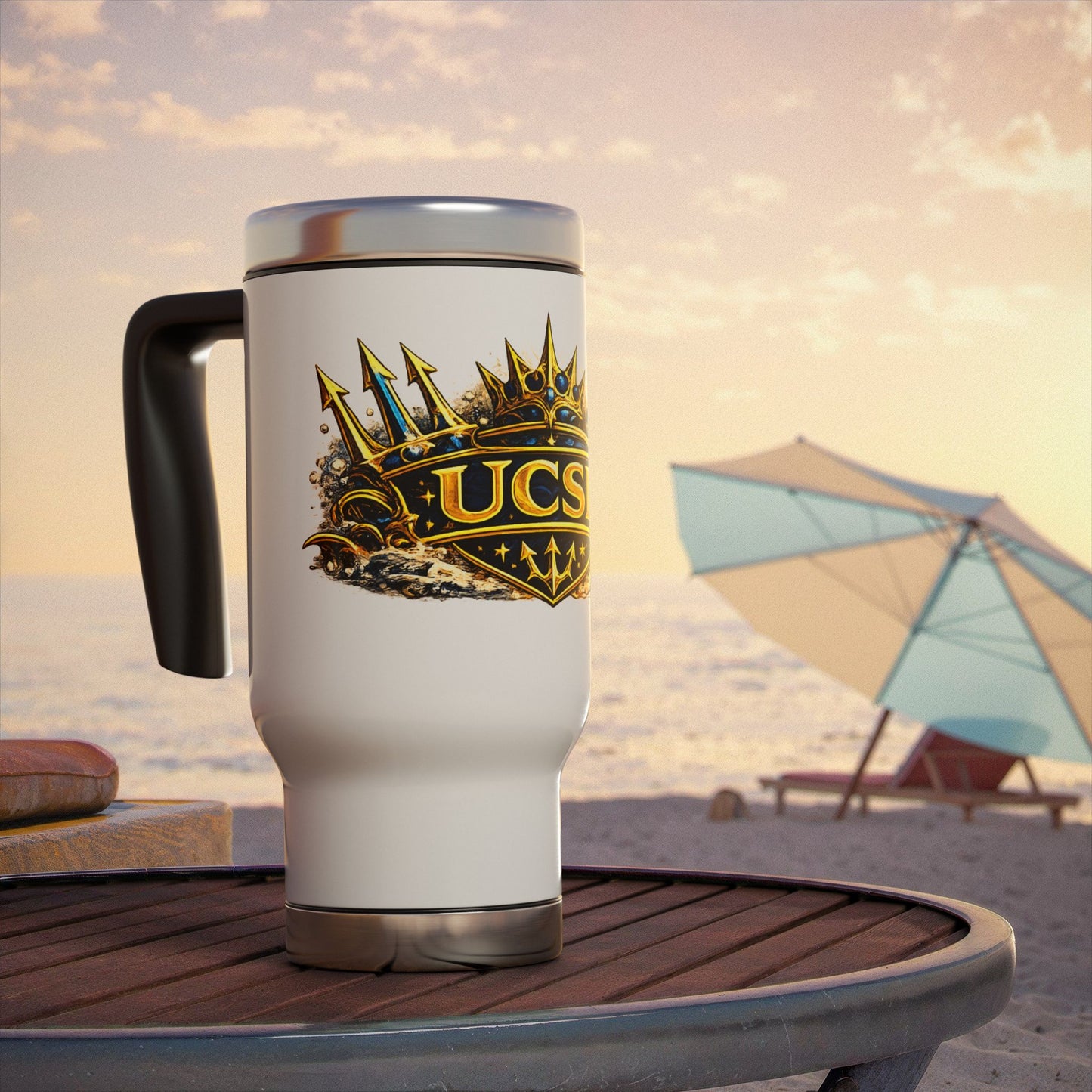 UCSD Crown Stainless Steel Travel Mug (14oz)