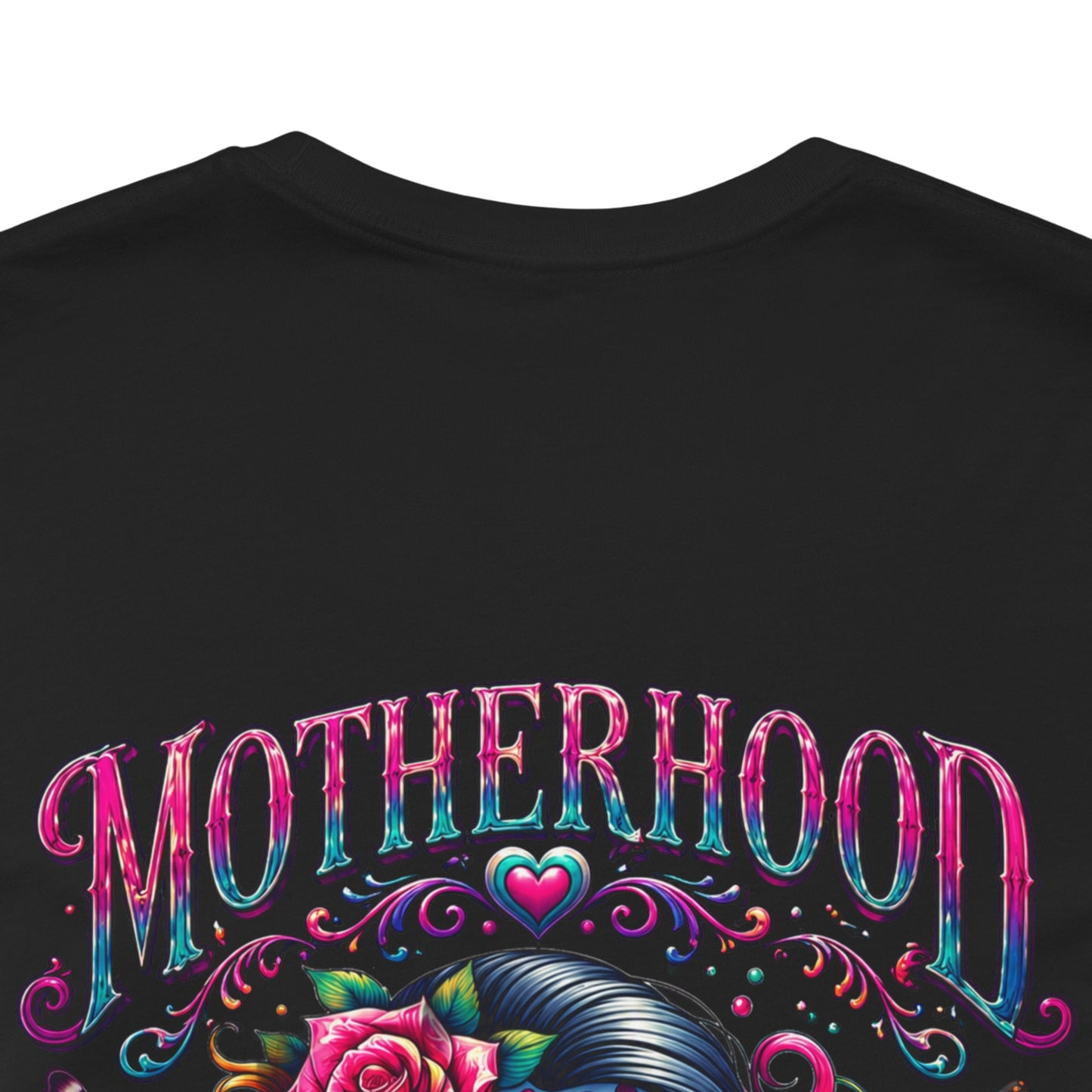 Motherhood T-Shirt — 'Motherhood Is My Superpower' Sugar Skull Mom Graphic Tee