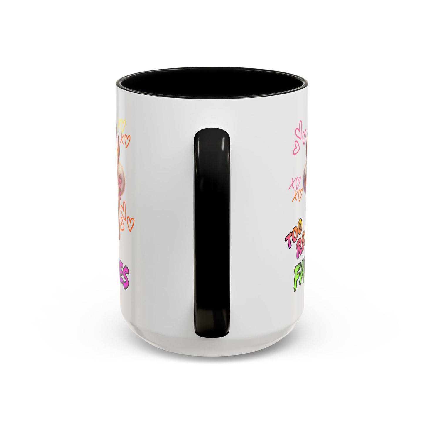 Coffee Mug — "Too Real for Fake Vibes" Cute Winking Cow Accent Mug (11/15oz)