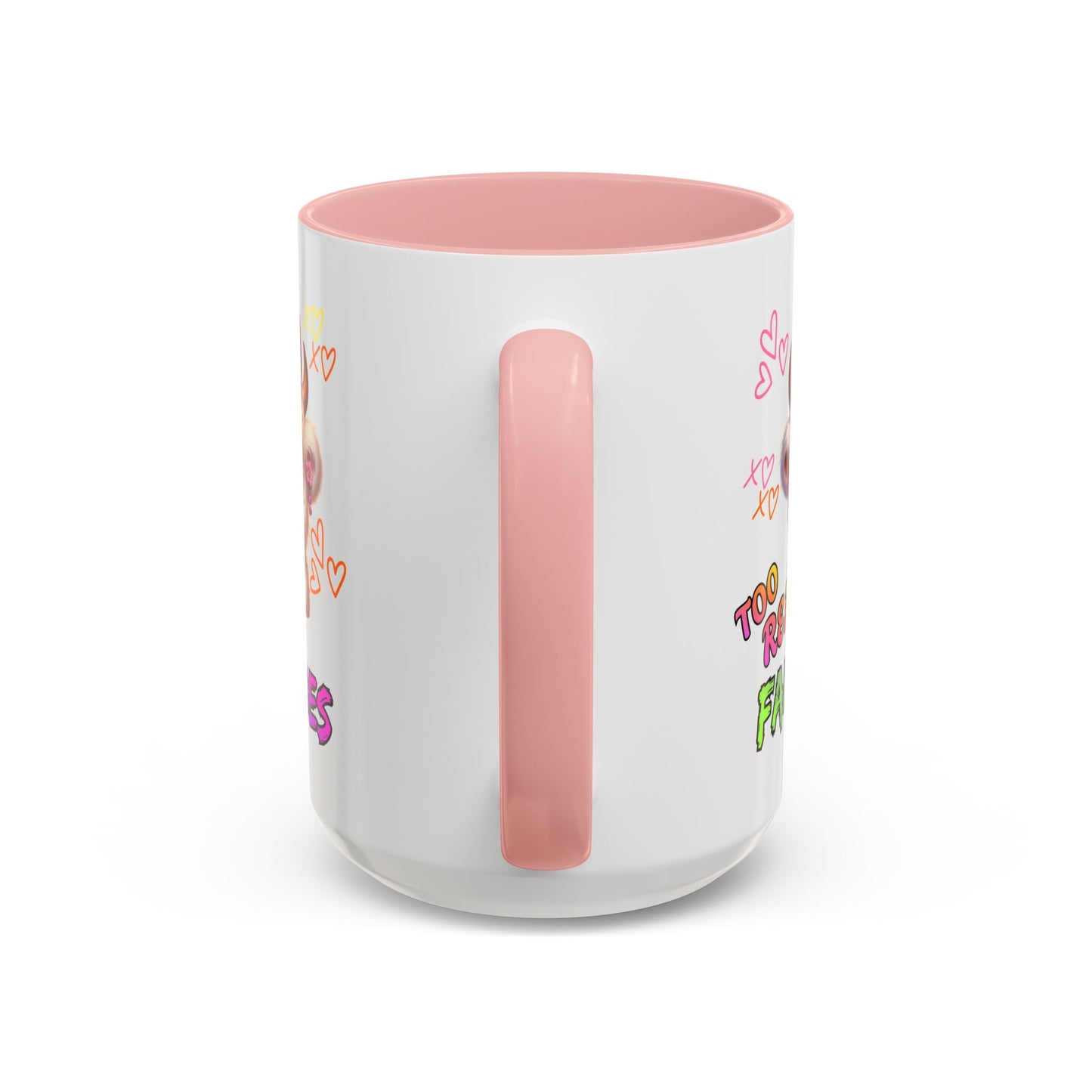 Coffee Mug — "Too Real for Fake Vibes" Cute Winking Cow Accent Mug (11/15oz)