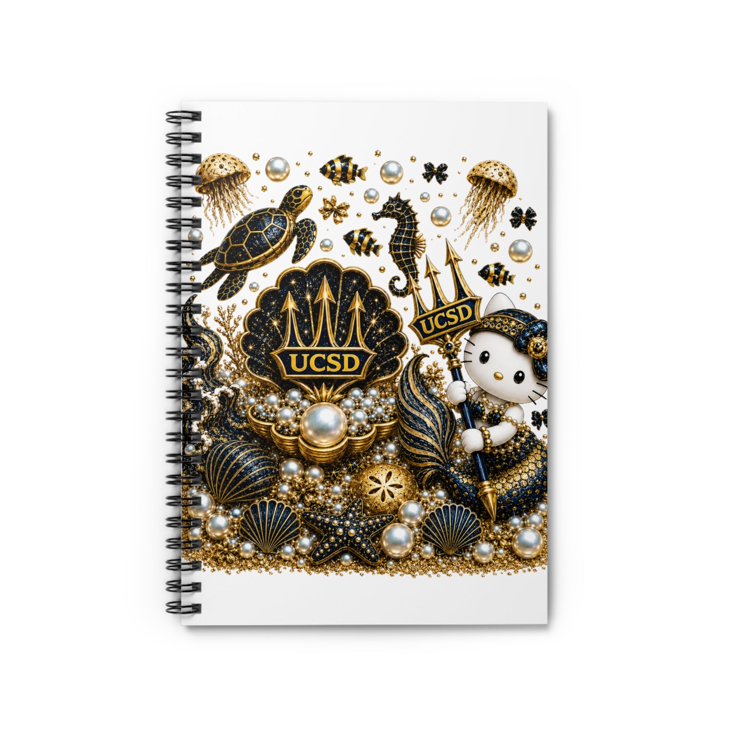 UCSD Triton Seashell Spiral Notebook — Cute Nautical Stationery