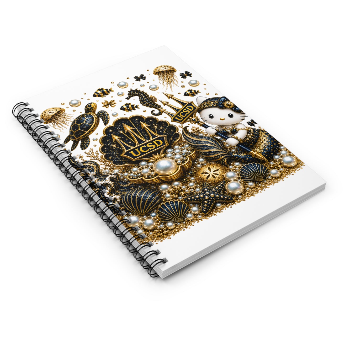 UCSD Triton Seashell Spiral Notebook — Cute Nautical Stationery