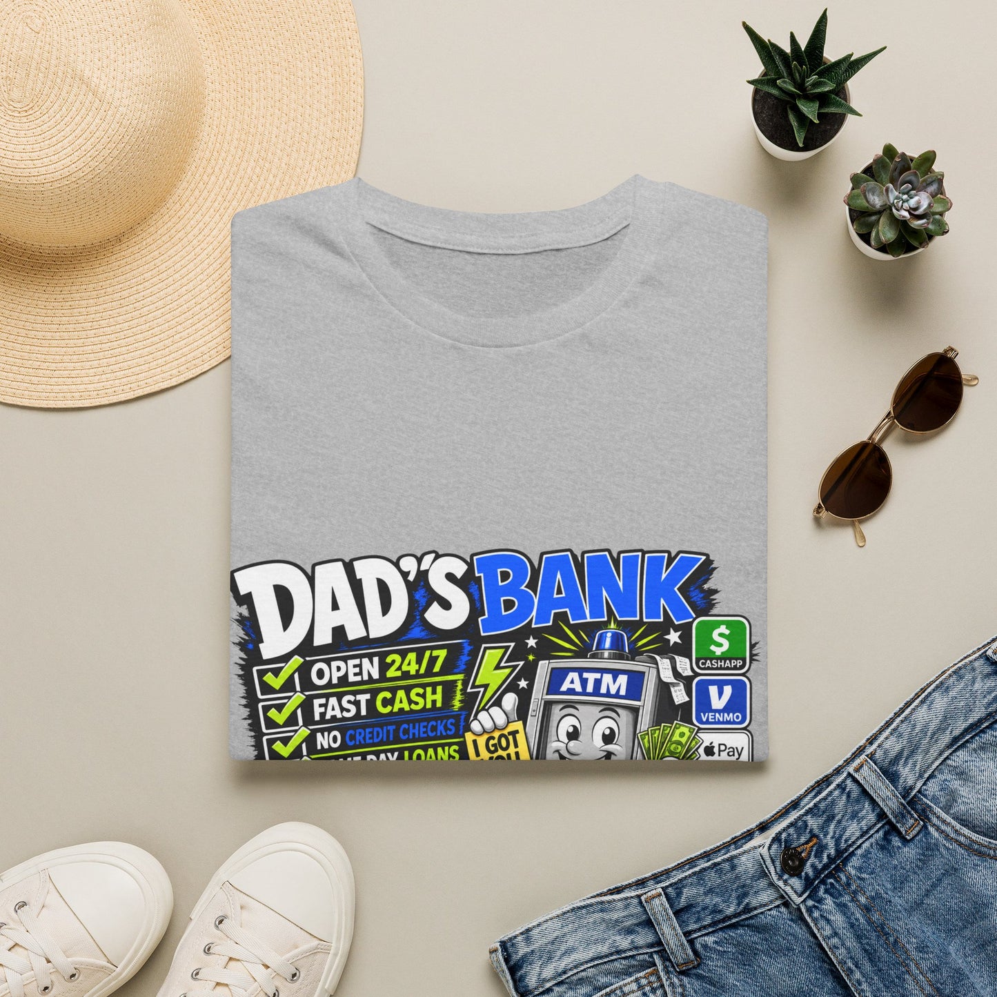 Dad's Bank T-Shirt — Funny Father's Day ATM Cash Joke Tee
