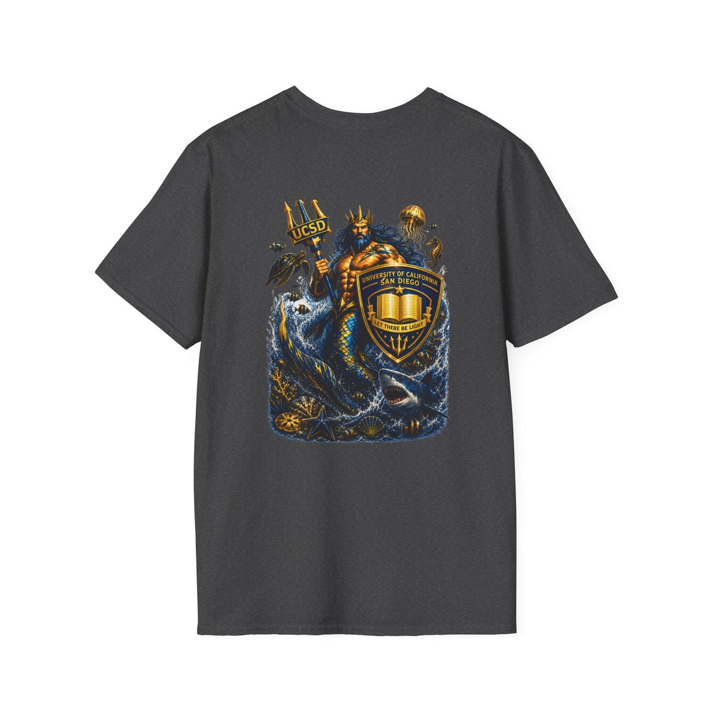 Neptune Crest T-Shirt — Nautical King Shield Graphic Tee