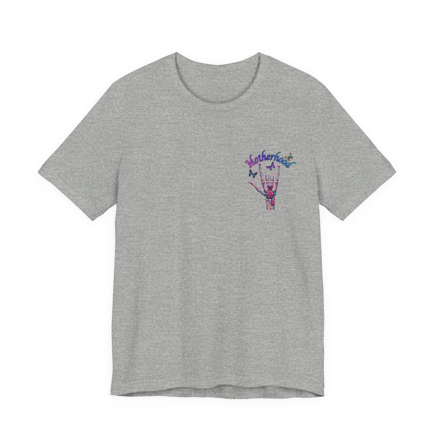 Motherhood T-Shirt — 'Motherhood Is My Superpower' Sugar Skull Mom Graphic Tee