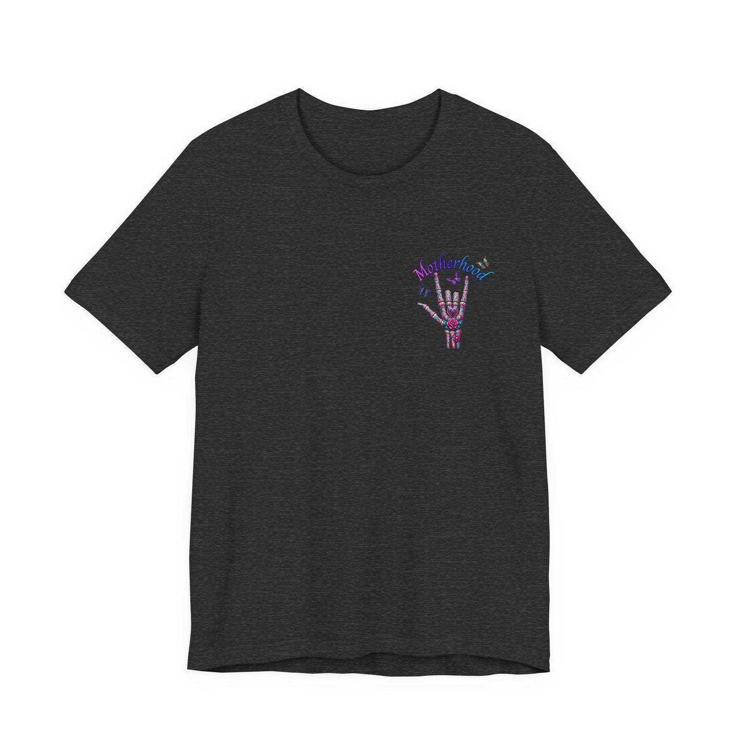 Motherhood T-Shirt — 'Motherhood Is My Superpower' Sugar Skull Mom Graphic Tee