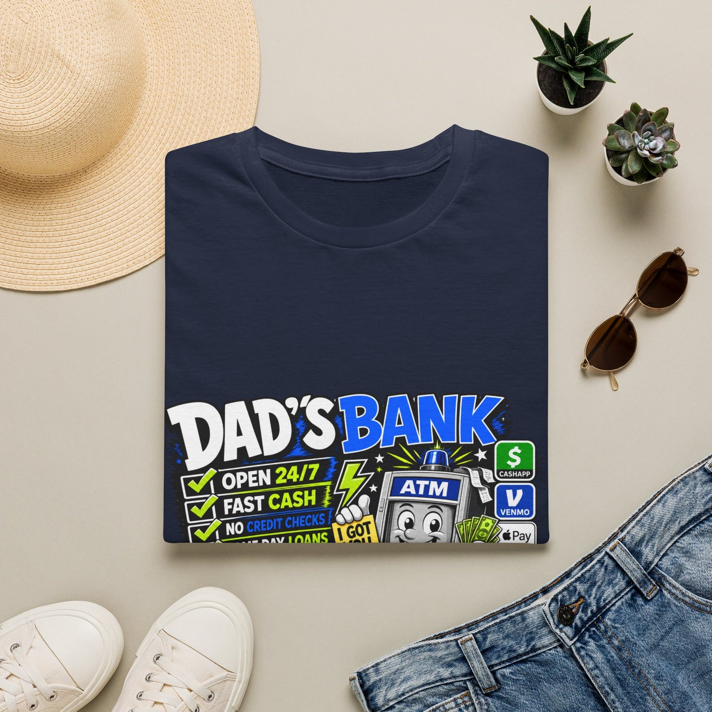 Dad's Bank T-Shirt — Funny Father's Day ATM Cash Joke Tee
