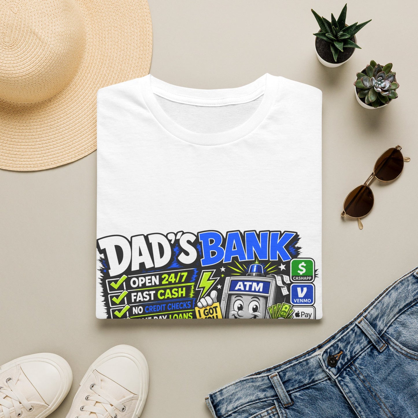 Dad's Bank T-Shirt — Funny Father's Day ATM Cash Joke Tee