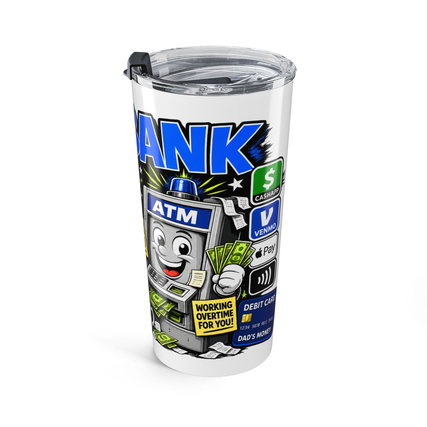 Dad's Bank 20oz Insulated Tumbler – Funny Father's Day Travel Mug
