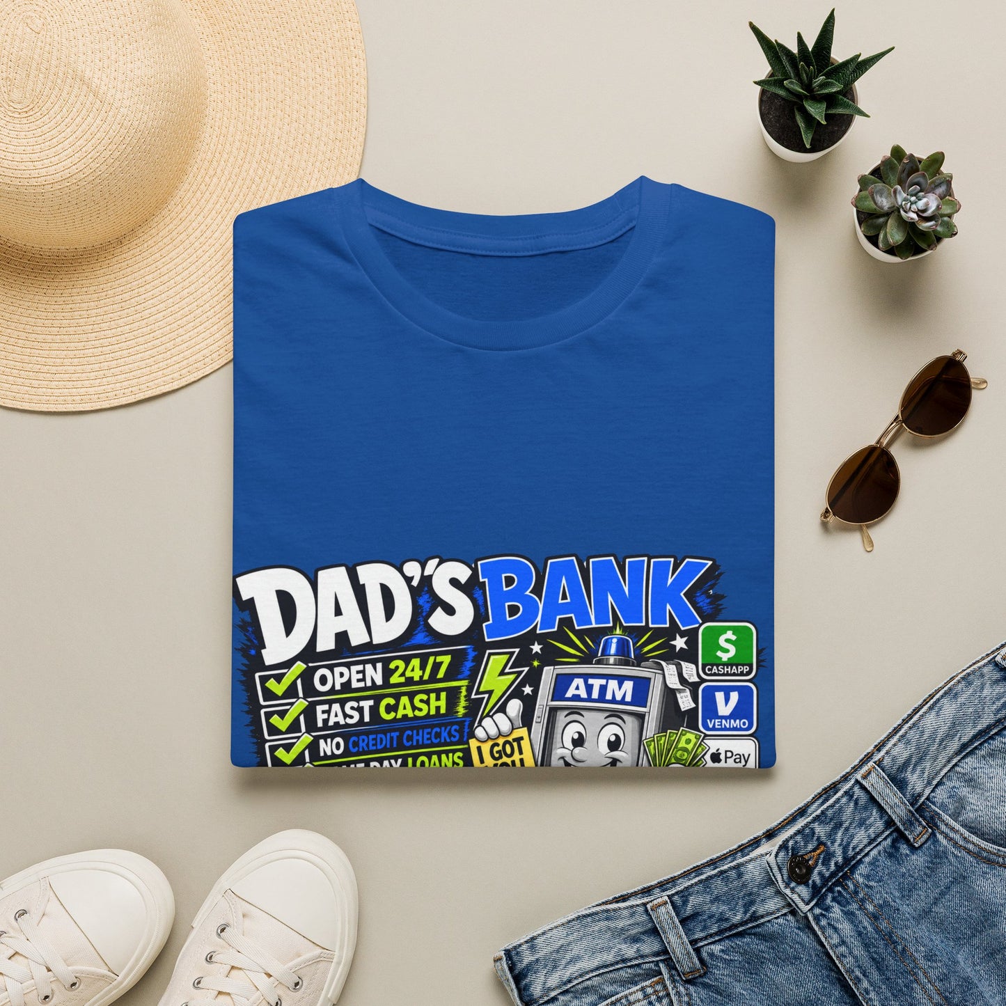 Dad's Bank T-Shirt — Funny Father's Day ATM Cash Joke Tee
