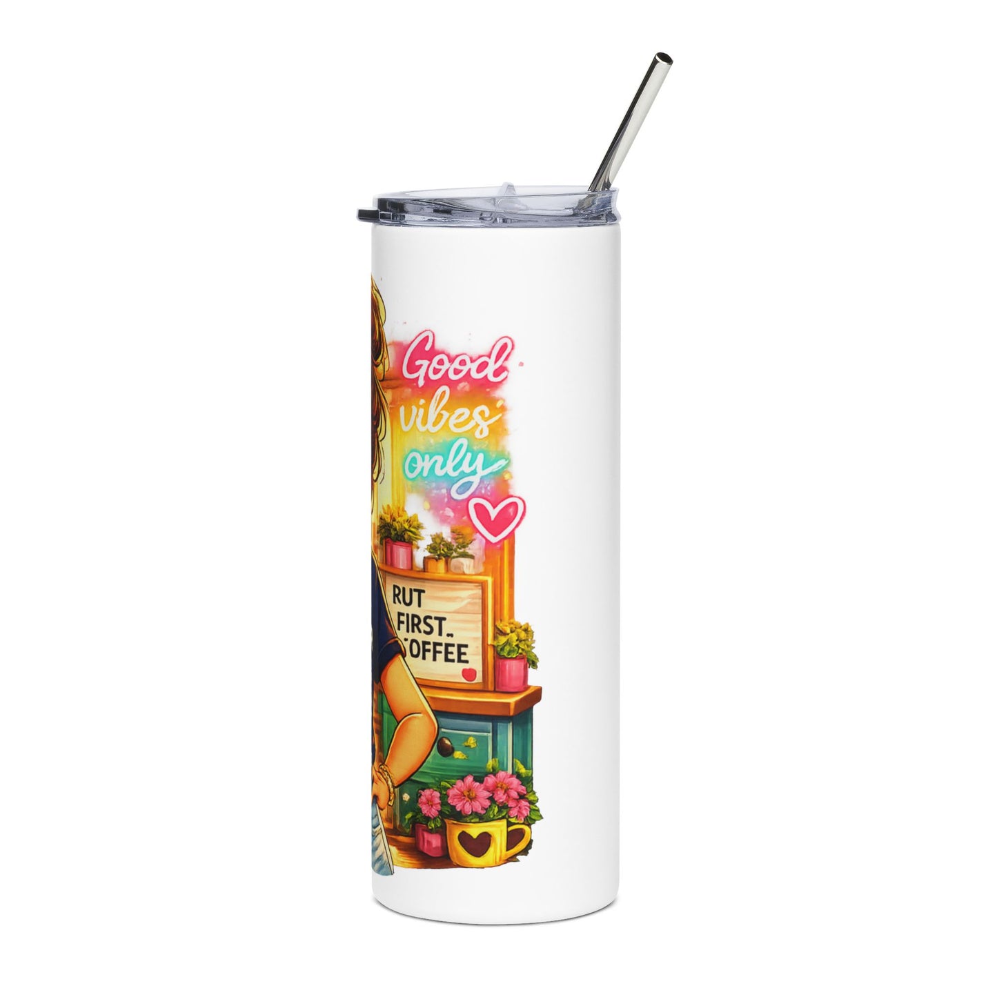 20oz Stainless Tumbler — "I'm a Multitasker" Coffee Lover Travel Cup