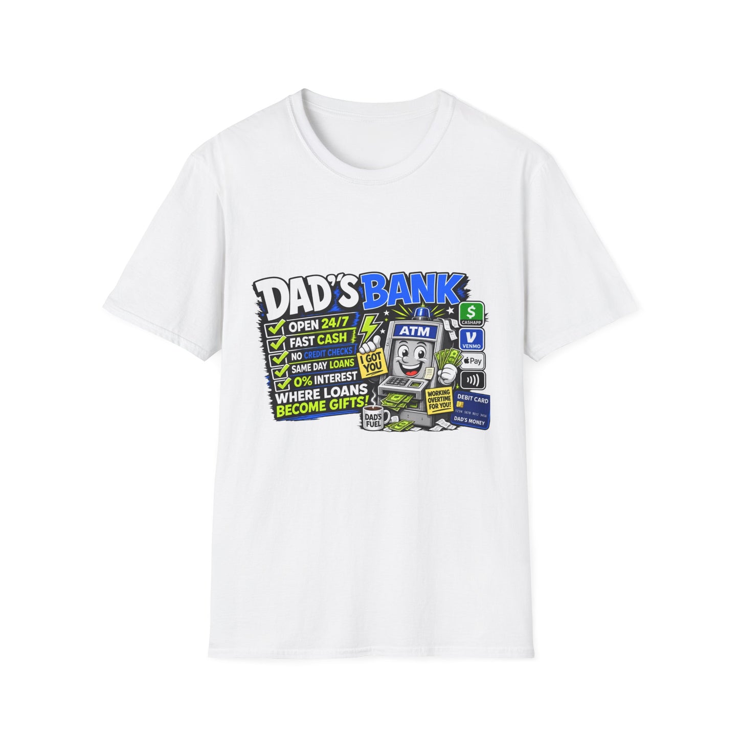 Dad's Bank T-Shirt — Funny Father's Day ATM Cash Joke Tee