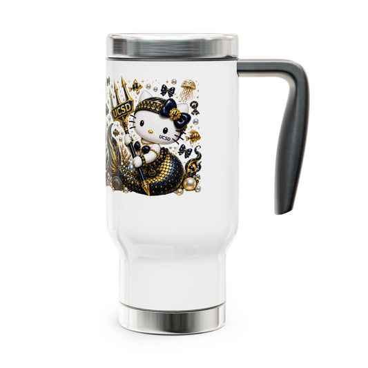 UCSD Nautical Seal Stainless Steel Travel Mug with Handle — 14oz