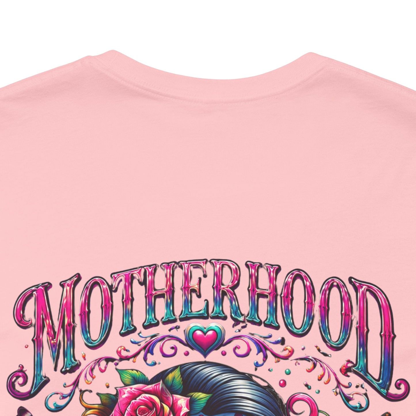 Motherhood T-Shirt — 'Motherhood Is My Superpower' Sugar Skull Mom Graphic Tee