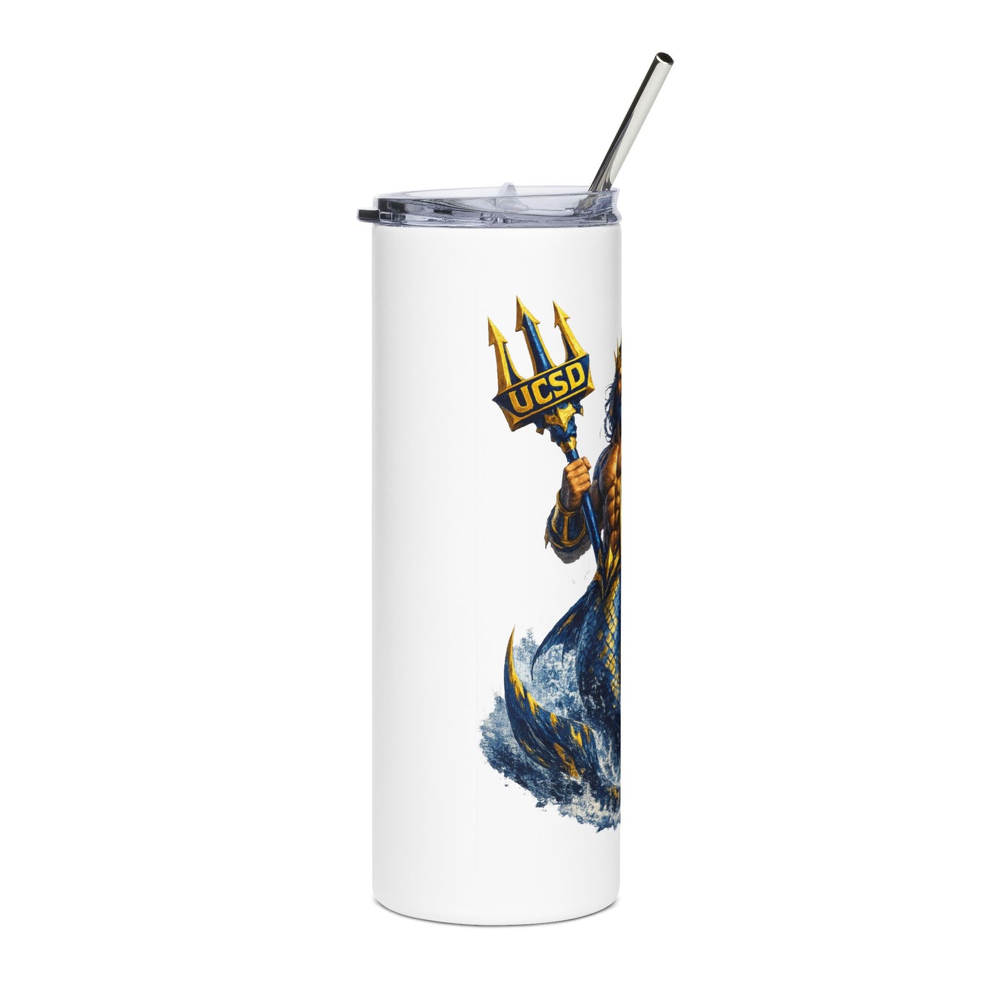 UCSD Triton Stainless Steel Tumbler 20oz — Neptune Trident Insulated Travel Cup