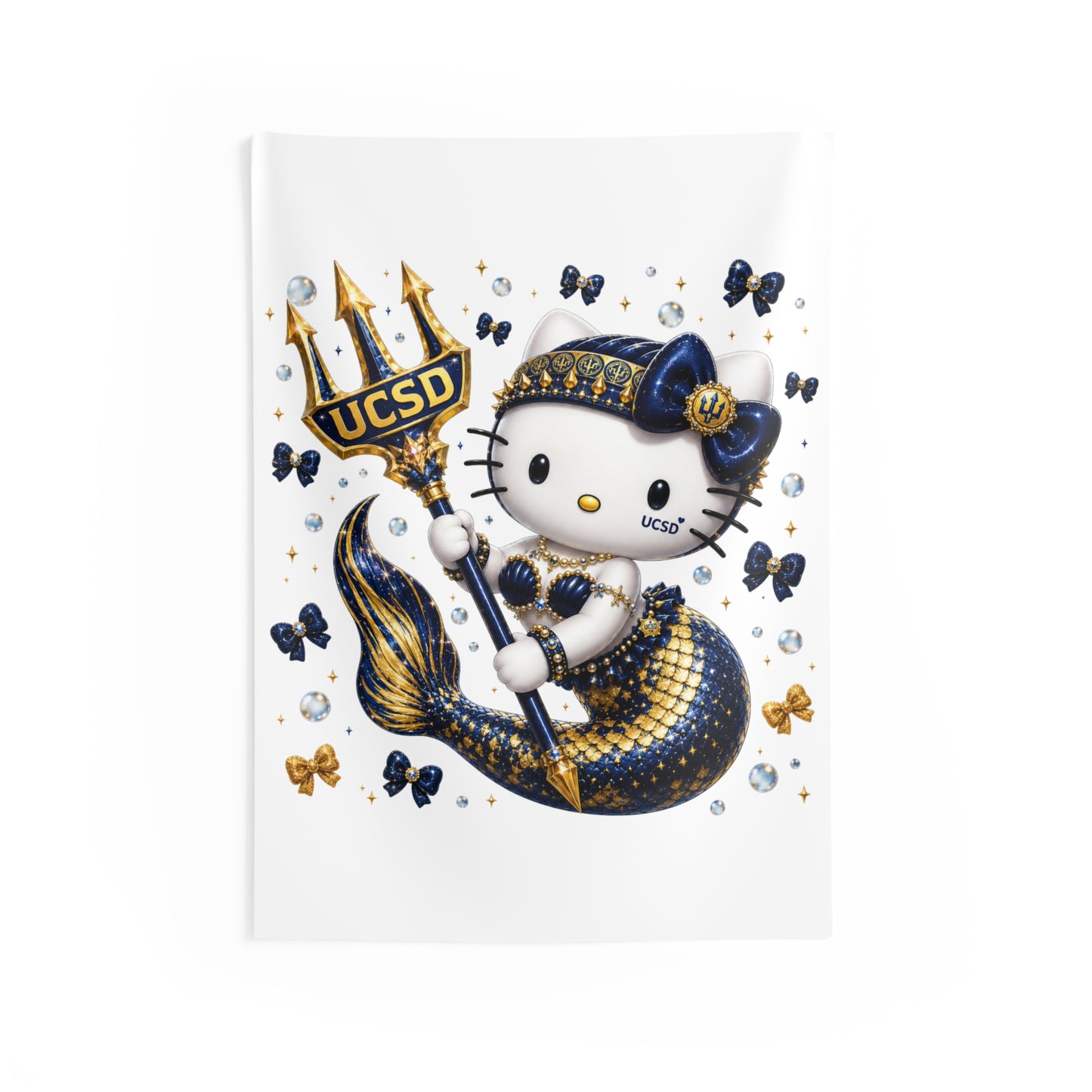 UCSD Triton Hello Kitty Mermaid Wall Tapestry