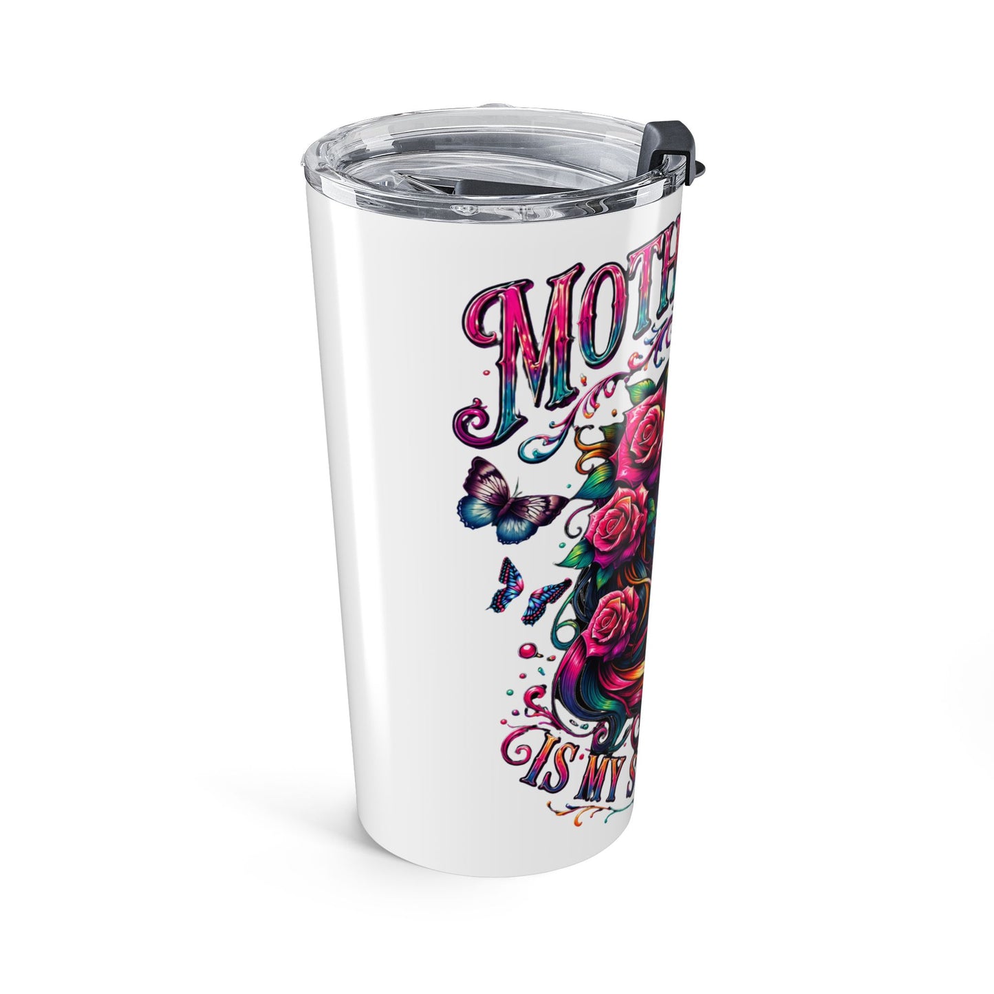Motherhood Day of the Dead 20oz Tumbler — Sugar Skull Mom Travel Cup
