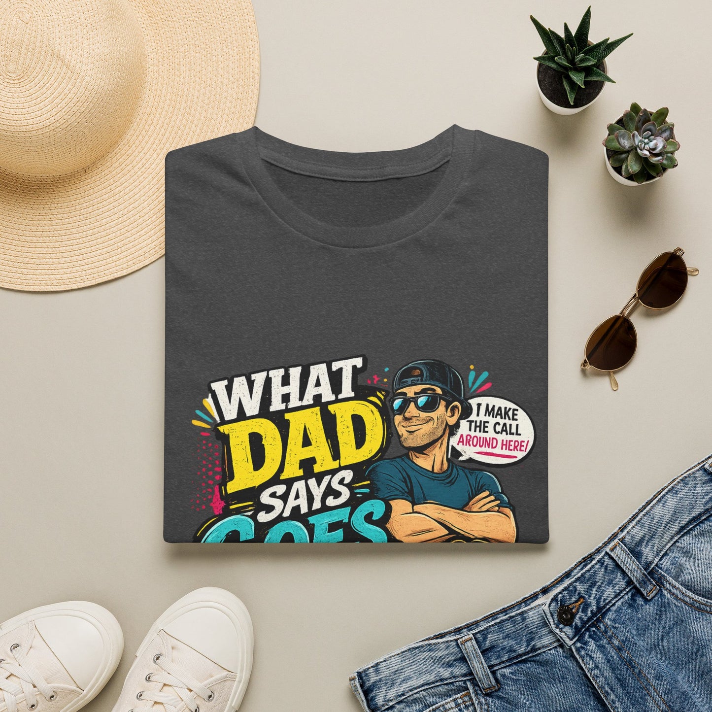 Dad Says Goes T-Shirt — 'I Make the Call Around Here' Funny Father's Day Tee