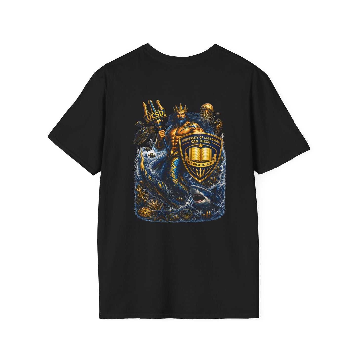 Neptune Crest T-Shirt — Nautical King Shield Graphic Tee