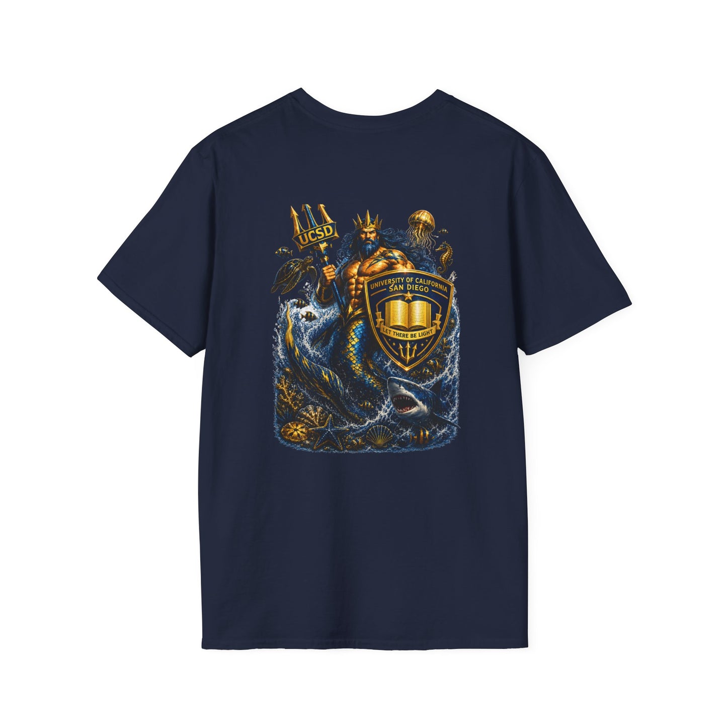 Neptune Crest T-Shirt — Nautical King Shield Graphic Tee