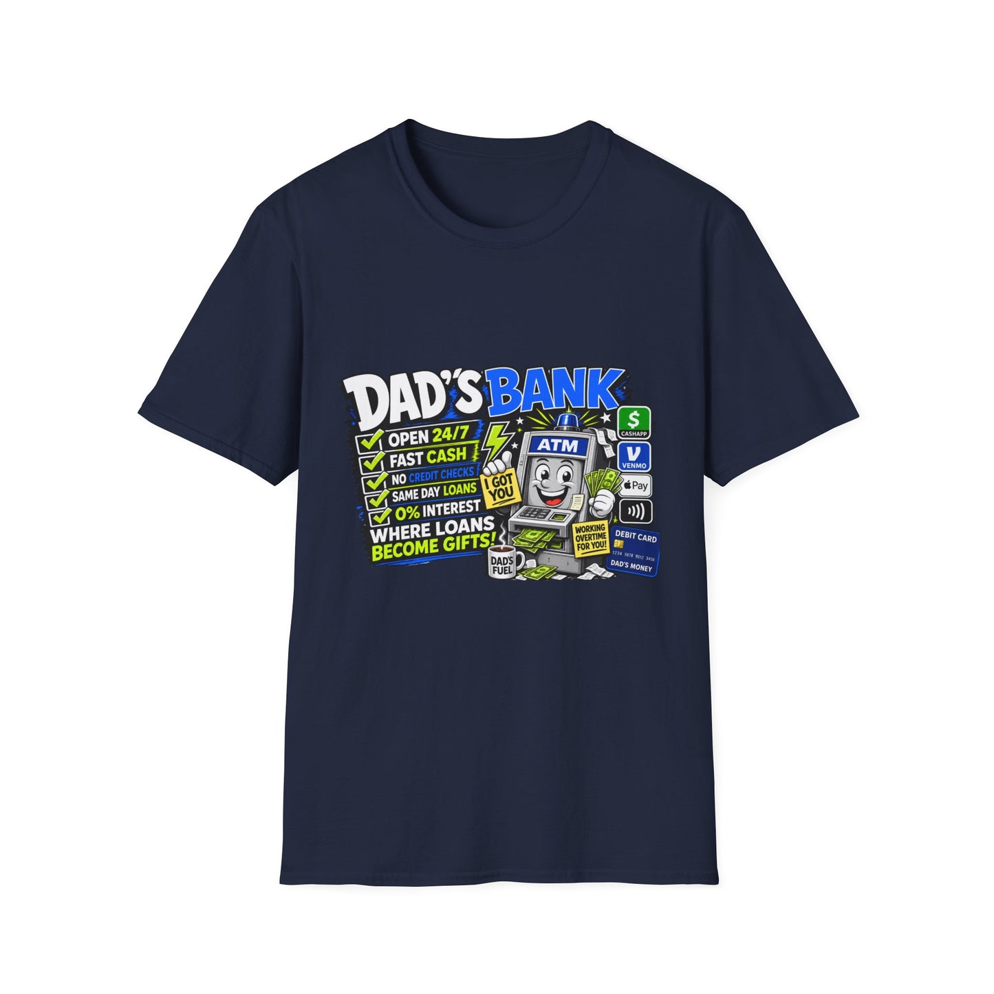 Dad's Bank T-Shirt — Funny Father's Day ATM Cash Joke Tee