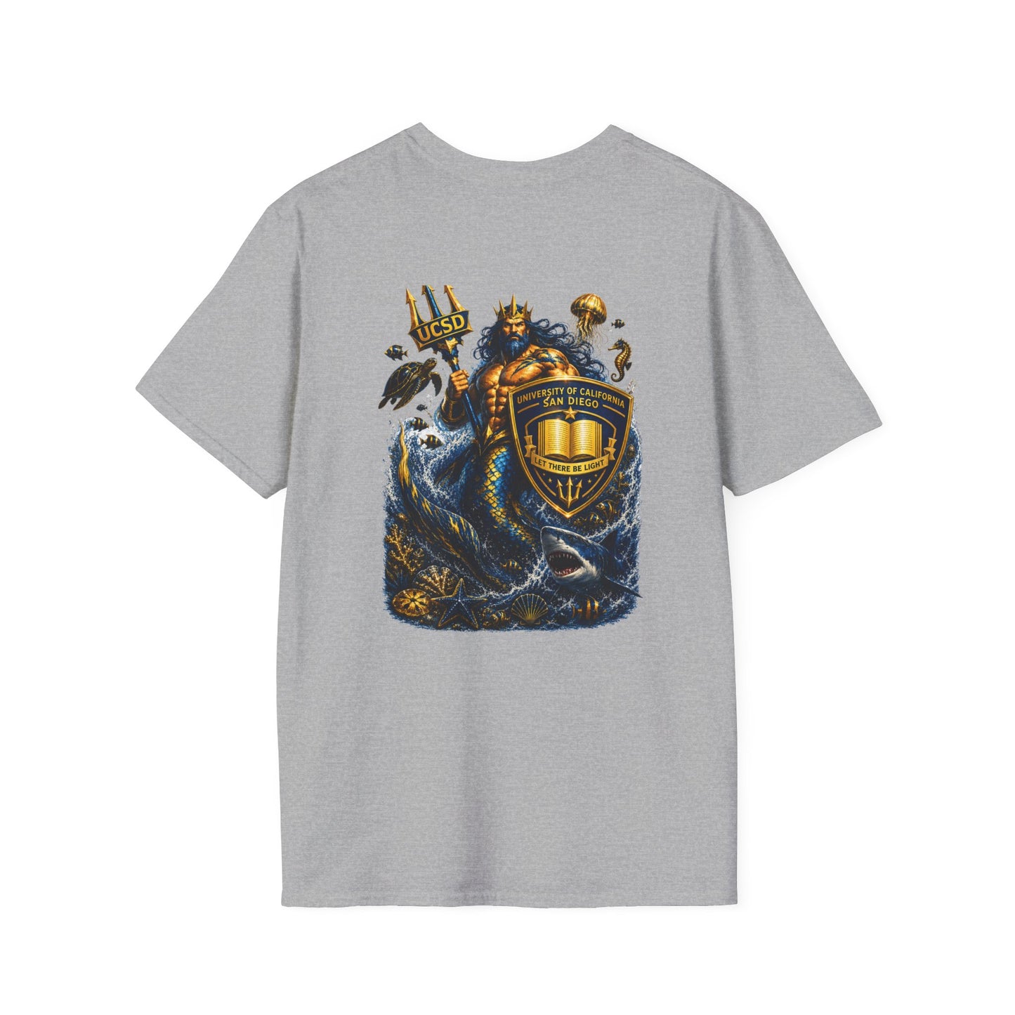 Neptune Crest T-Shirt — Nautical King Shield Graphic Tee