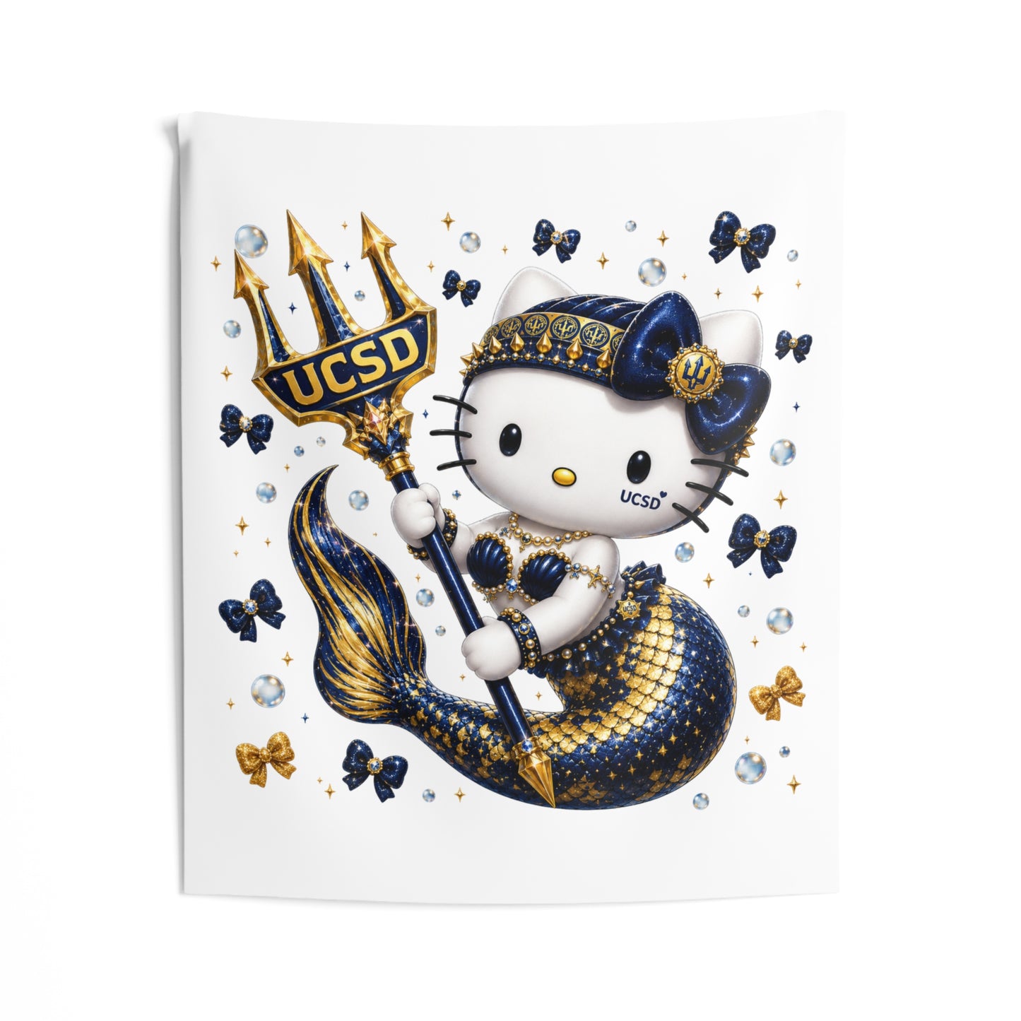 UCSD Triton Hello Kitty Mermaid Wall Tapestry
