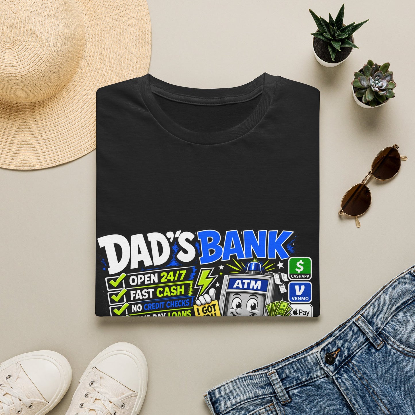 Dad's Bank T-Shirt — Funny Father's Day ATM Cash Joke Tee