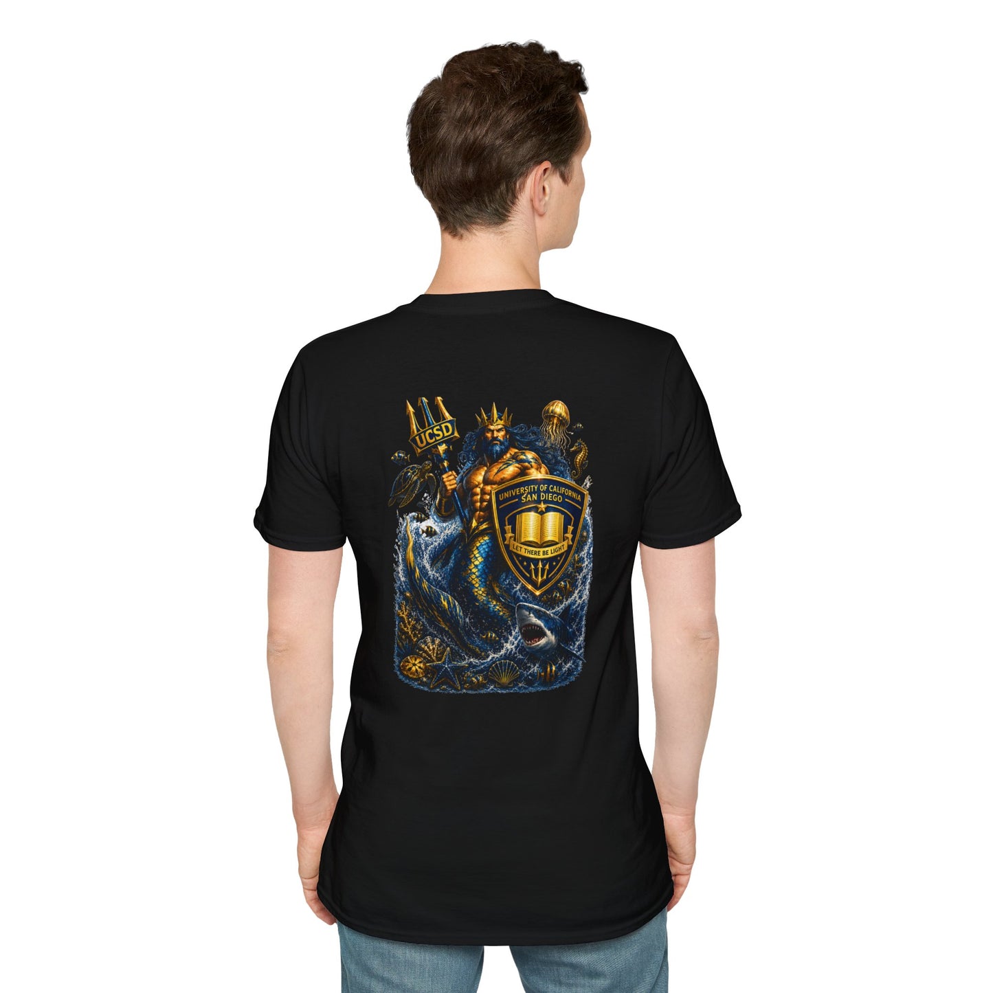 Neptune Crest T-Shirt — Nautical King Shield Graphic Tee
