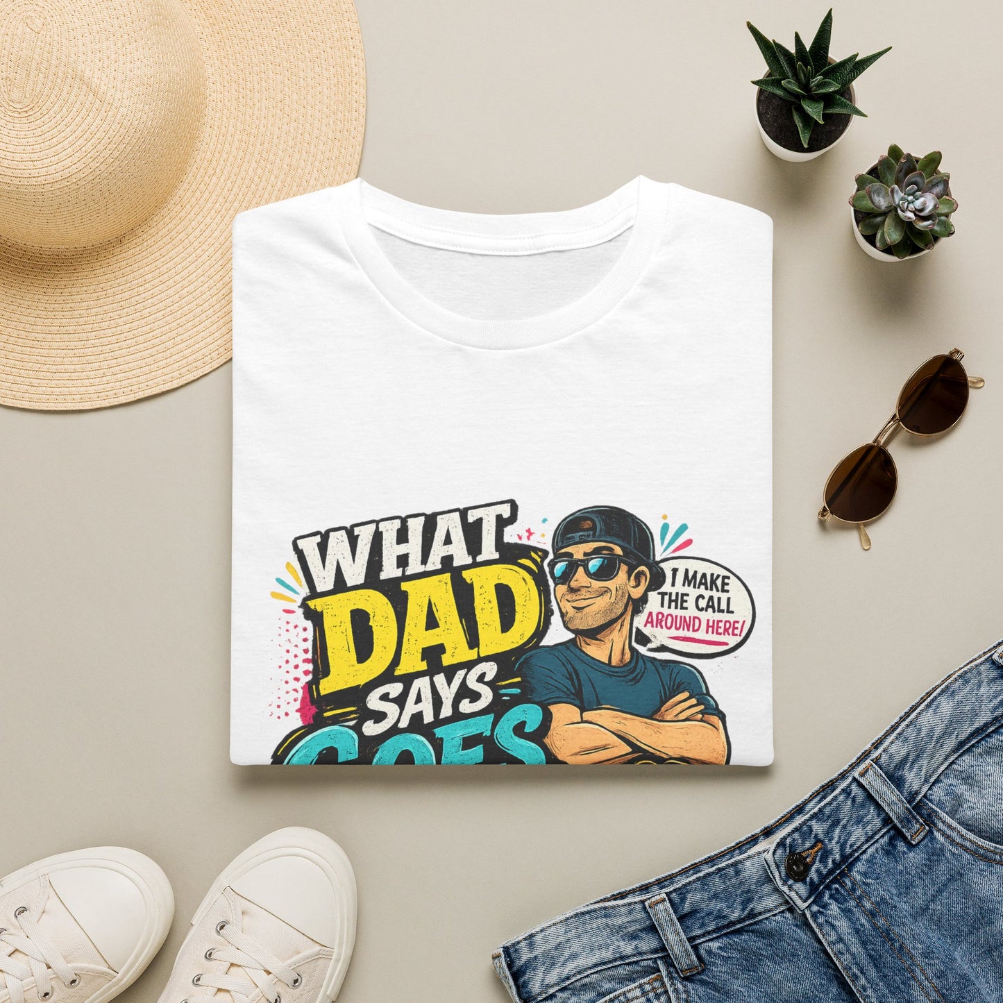 Dad Says Goes T-Shirt — 'I Make the Call Around Here' Funny Father's Day Tee