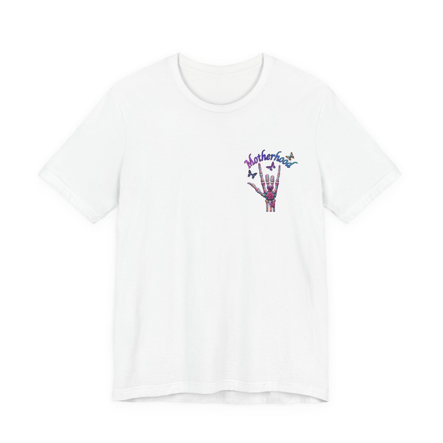 Motherhood T-Shirt — 'Motherhood Is My Superpower' Sugar Skull Mom Graphic Tee