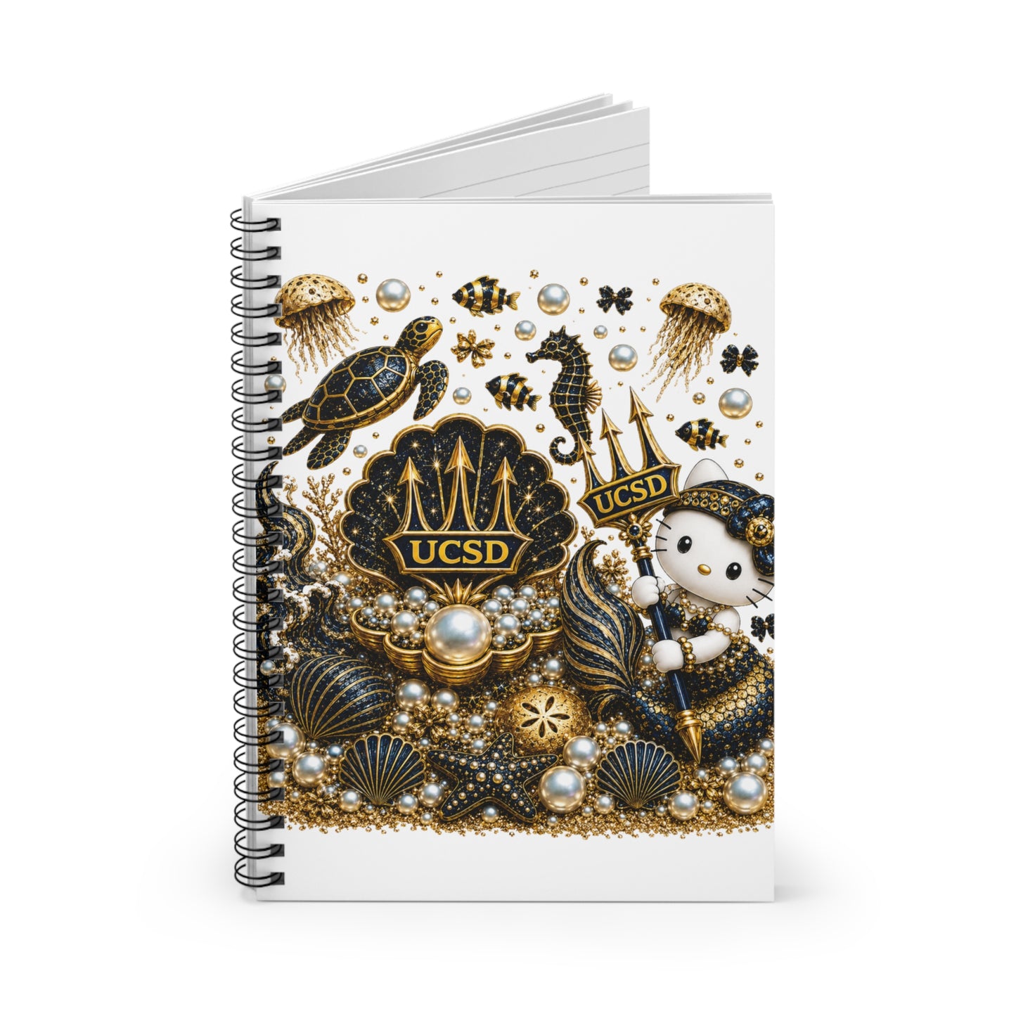 UCSD Triton Seashell Spiral Notebook — Cute Nautical Stationery